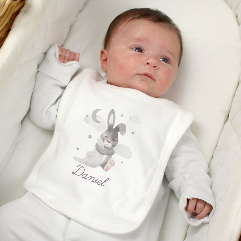 Personalised Baby Bunny Bib (0-3 Months)