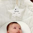 Personalised Baby Wooden Star Decoration