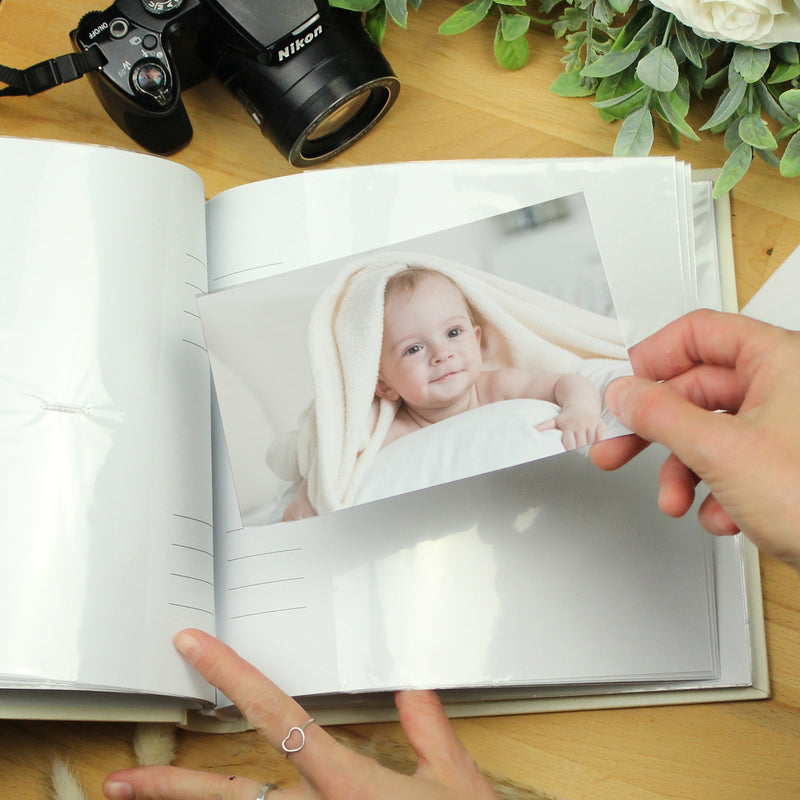 Personalised Floral Wreath Square Photo Album - 6 x 4"