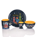 Paddington Christmas Ceramic 4 Piece Dining Set