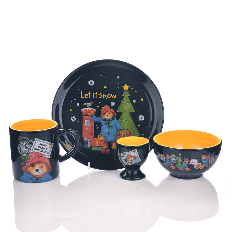 Paddington Christmas Ceramic 4 Piece Dining Set
