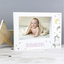 Personalised Baby Unicorn 7 x 5 Landscape Box Photo Frame