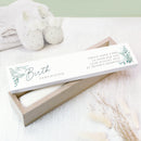 Personalised Botanical Wooden Birth Certificate Holder