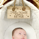 Personalised 'Hello World' Wooden Sign