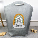 Personalised Mustard & Green Rainbow Laundry/Storage Bag