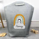Personalised Mustard & Green Rainbow Laundry/Storage Bag