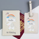 Personalised My 1st Cream Passport Holder & Luggage Tag Set