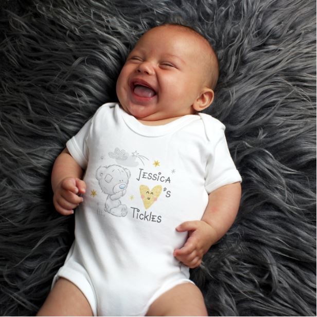 Personalised Tiny Tatty Teddy I Heart Baby Vest (0-3 Months)