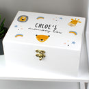 Personalised Zoo White Wooden Memory Box