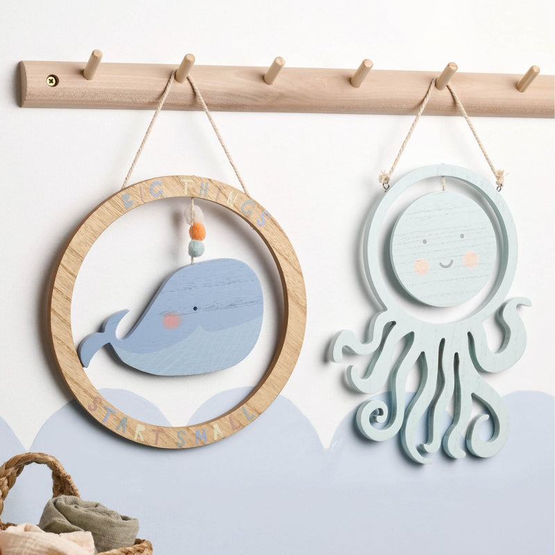Petit Cheri Ocean-Themed Whale Plaque - 24cm