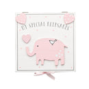 PRE-ORDER Petit Cheri Pink Elephant 'My Special Keepsakes' Box - 16cm x 16cm