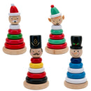 Nutcracker Soldier Wooden Stacking Ring Toy in Festive Gift Box