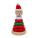 Santa Claus Wooden Stacking Ring Toy in Festive Gift Box
