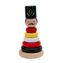 Nutcracker Soldier Wooden Stacking Ring Toy in Festive Gift Box
